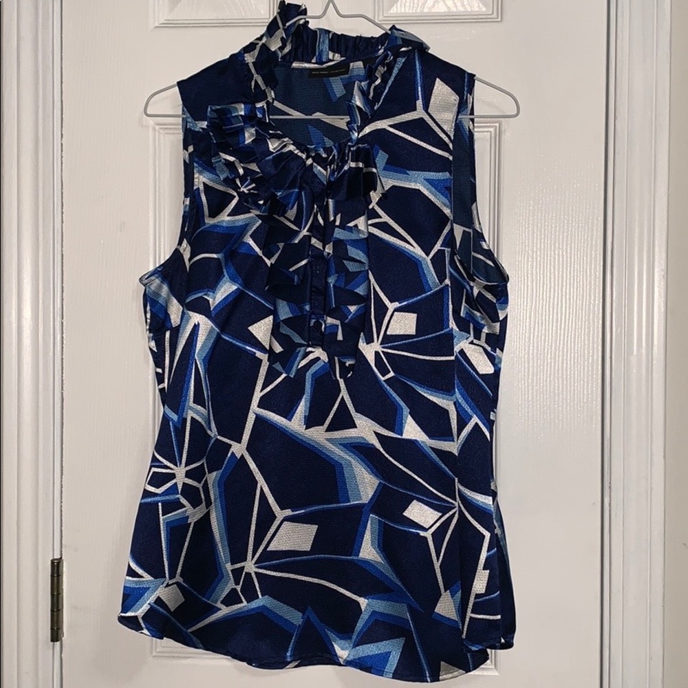 New York & Company ruffle top blouse